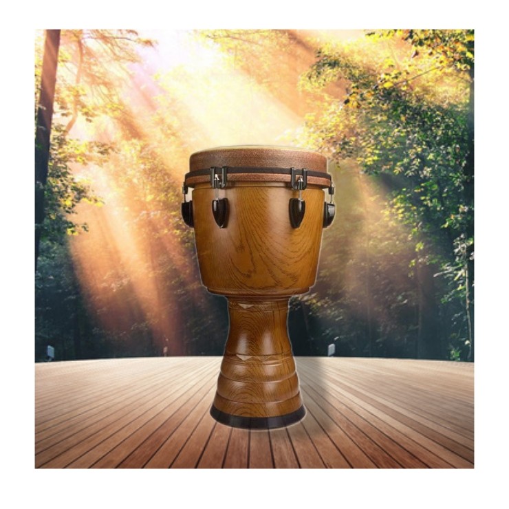 12 Inch African Drums Animal Skins  Traditional Percussion Conga Djembe Clipart Bongo African Drum