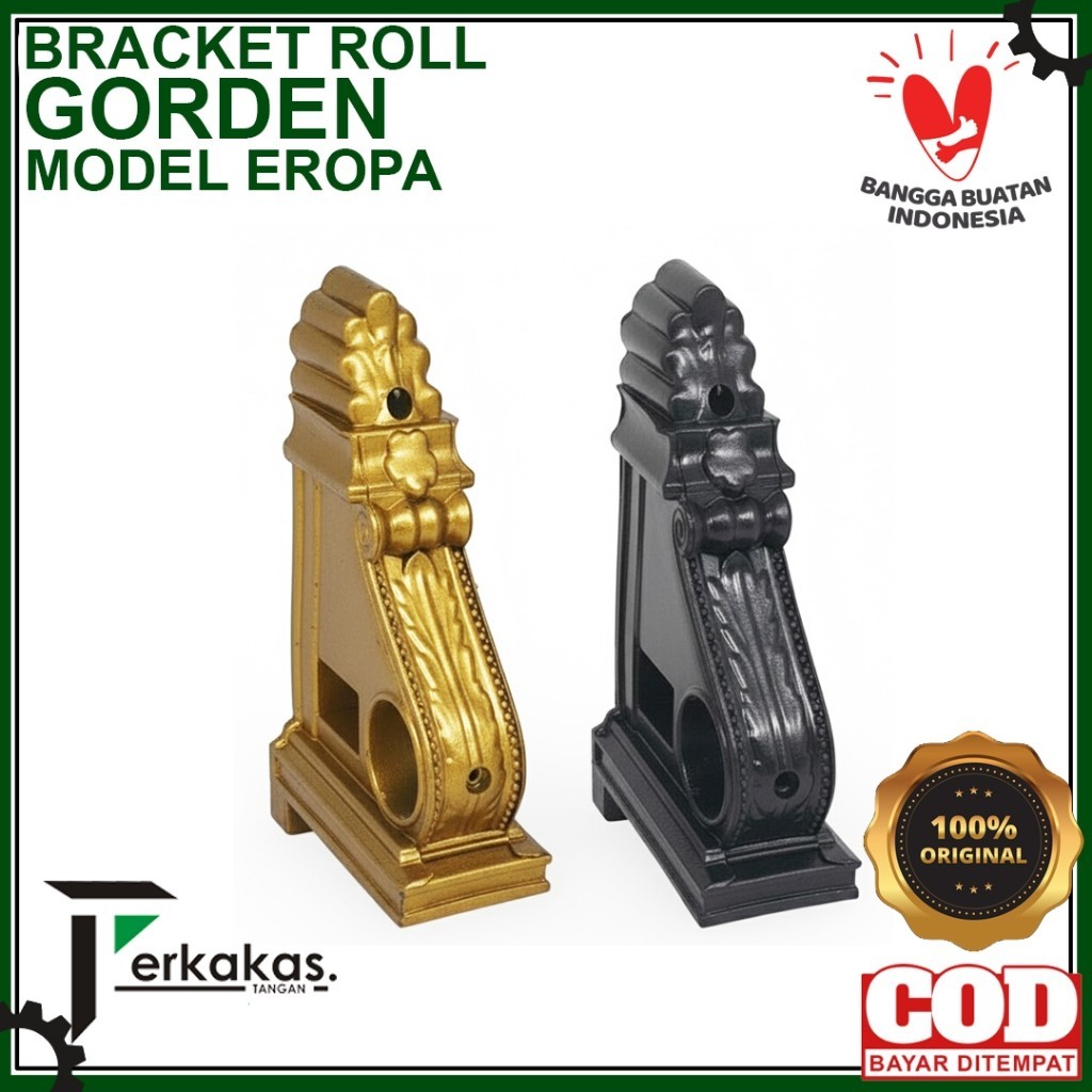 TERBARU Bracket Gorden Model Eropa Penyangga Besi Kuat Awet untuk Batang Gorden Rumah Minimalis