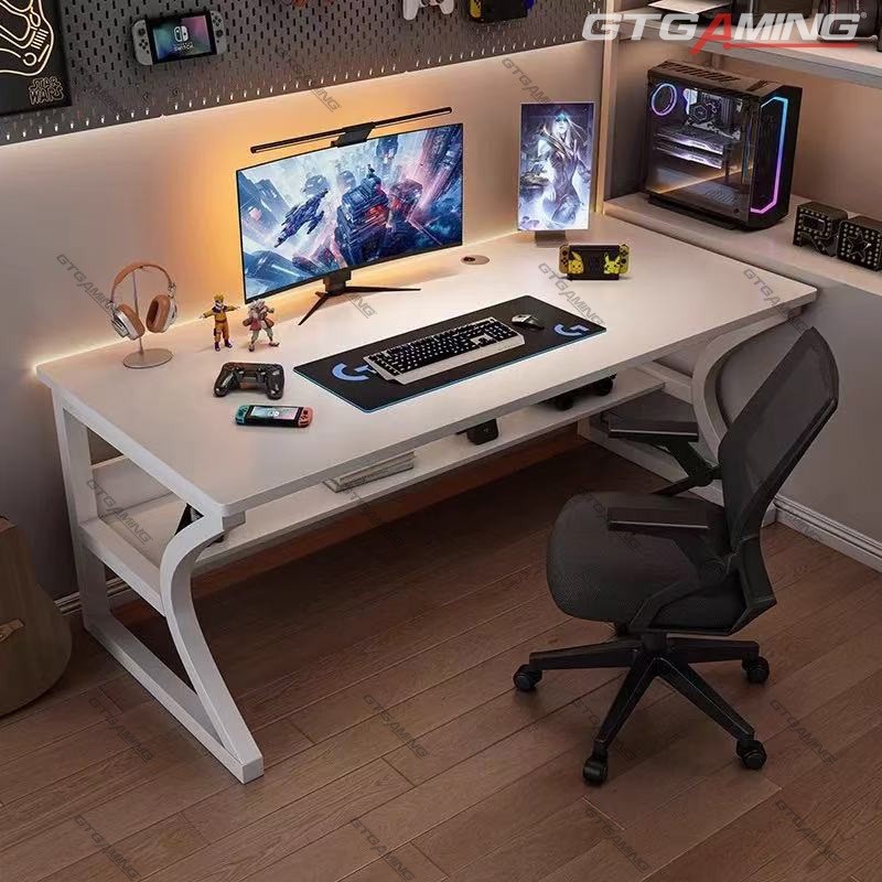 GTGAMING Meja Belajar Minimalis Meja Komputer Meja Gaming Meja Laptop Putih