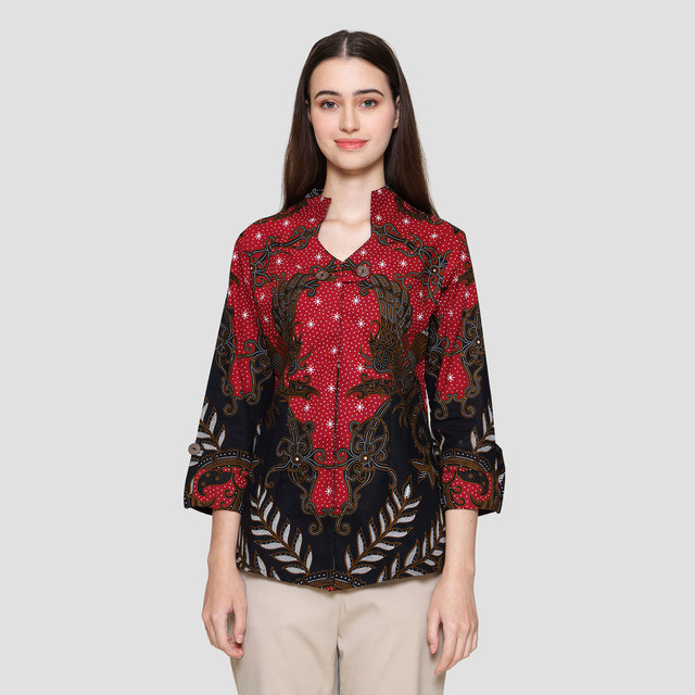 Arjuna Weda Blarak Sasirangan Blouse Batik Wanita 123565554