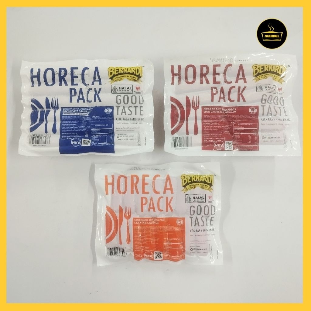 BERNARDI Sosis Horeca Pack CL, VP 500gr dan CR 250gr
