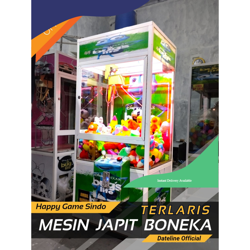 PROMO Mesin Capit Besar Boneka Jumbo Asli Murah Happy Game Sindo (WAJIB TAYAKAN ONGKIR SEBELUM MEMES