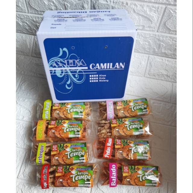 Promo (COD) [Oleh-Oleh Khas Malang]  TERMURAH Agen Kripik Tempe Malang Paket isi 8