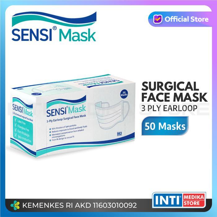 SENSI - Masker Earloop Sensi 3 Ply | Masker Karet Sensi | Masker Sensi - Ungu