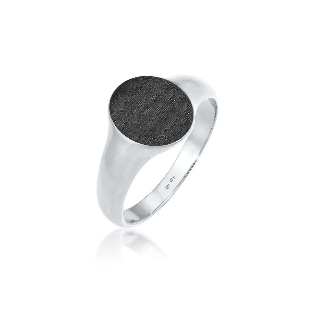 Kuzzoi Cincin Pria Perak 925 Oxidized Signet Original Premium Timeless Classic
