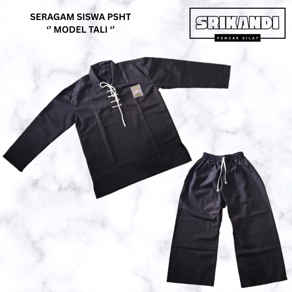 Sakral/Seragam PSHT Siswa - Baju Celana Pencak Silat PSHT Tali - SRIKANDI PENCAK SILAT