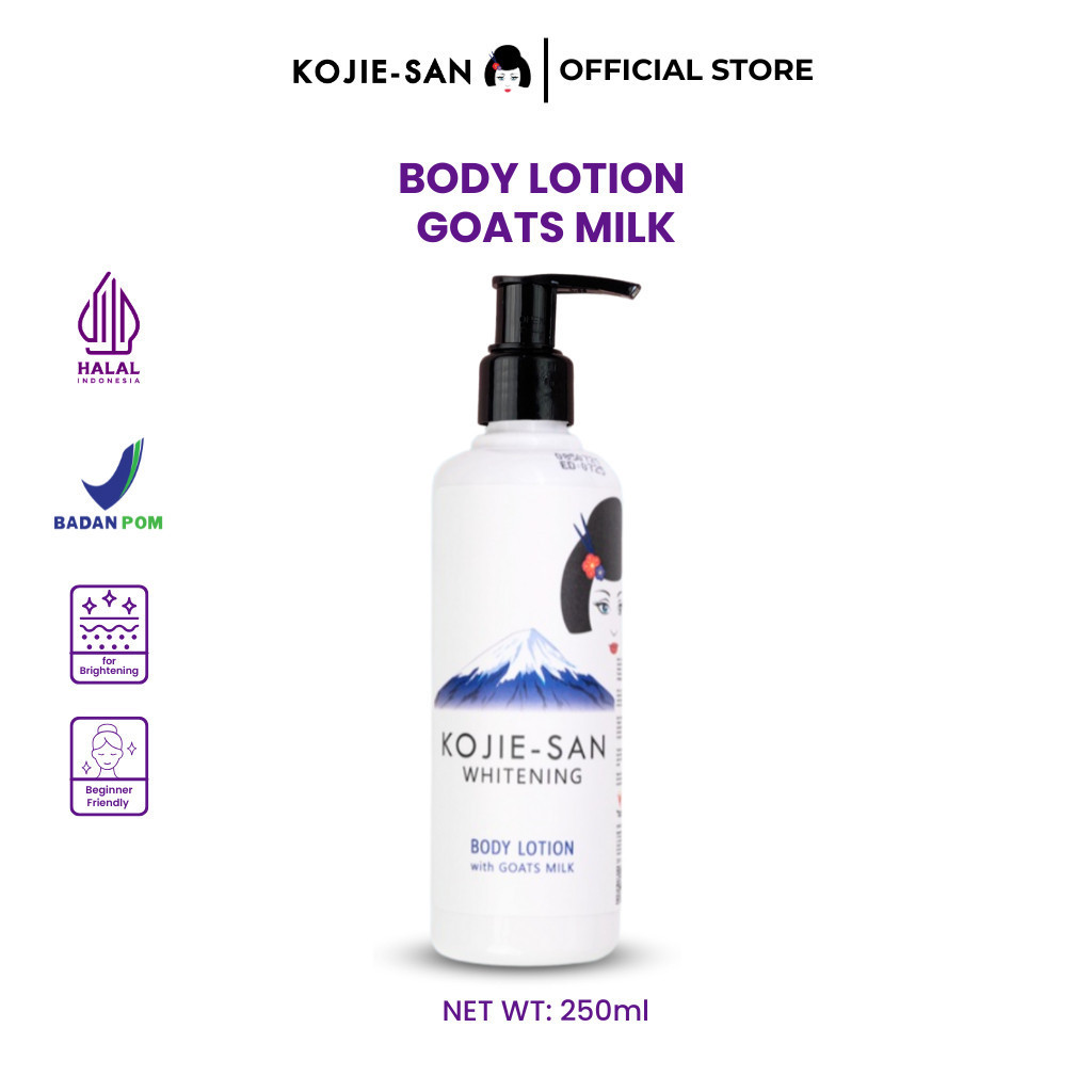 KOJIE-SAN Body Lotion Goats Milk 250ml UV Protection Mencerahkan dan Melembabkan Kulit | YN COSMETIC