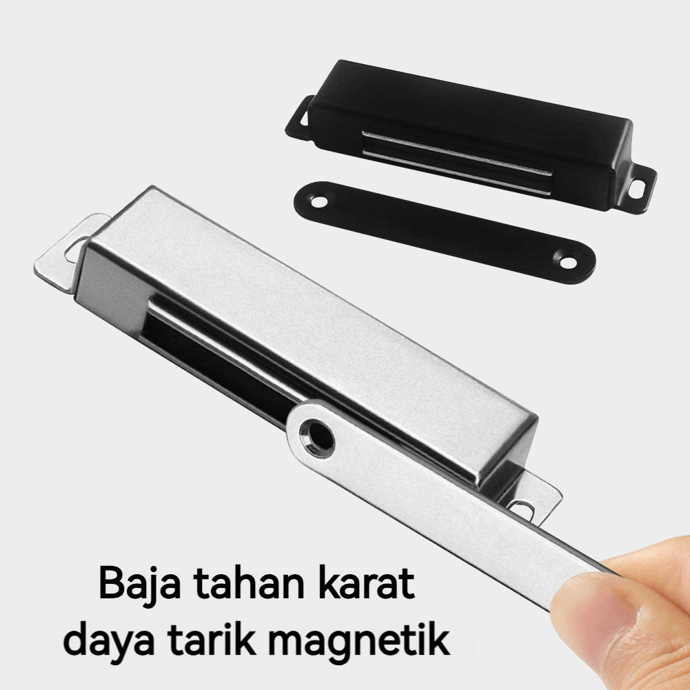 Penghenti Pintu Magnetik Kamar Mandi Lemari Laci Stainless Steel Pengunci Pintu Magnet