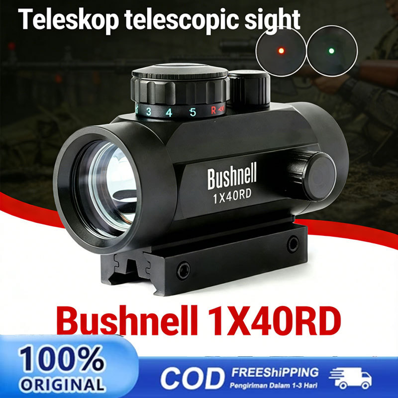 Teleskop Bushnell Red Dot 1X40 / Teleskop Premium RET DOT / Teleskop Dot Murah / REDOT 1X40 RD / Las