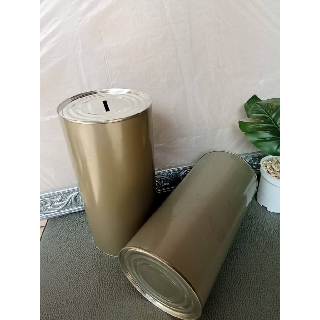 CELENGAN BAHAN FULL KALENG PREMIUM CELENGAN FULL KALENG JUMBO SMALL BUKA TUTUP PERMANEN - CELENGAN S