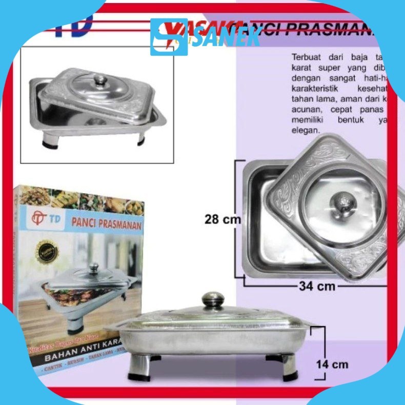 [ORIGINAL TD] Panci Prasmanan Food Warmer - Tempat Sayur Prasmanan Standar