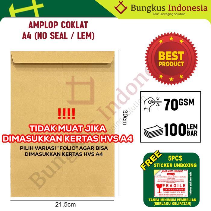 Amplop Coklat A-4 / Amplop Ukuran A4 - Amplop Coklat A4