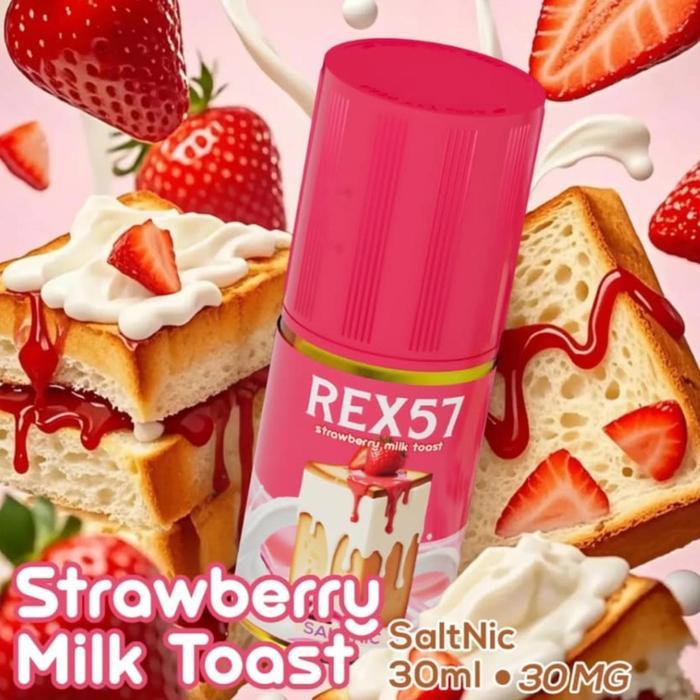 Rex57 Strawberry Milk Toast Salt Nic 30mL by Hero57 x Vape Brand - Liquid REX 57