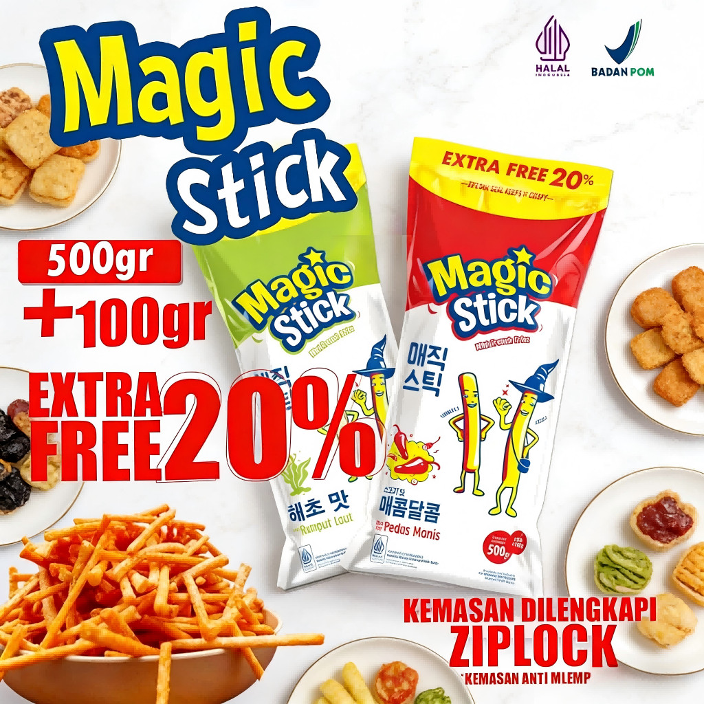 Kentang Goreng Snack Kiloan Porsi Besar 600g (+Free 20%) Cemilan Keluarga Nonton Ziplock
