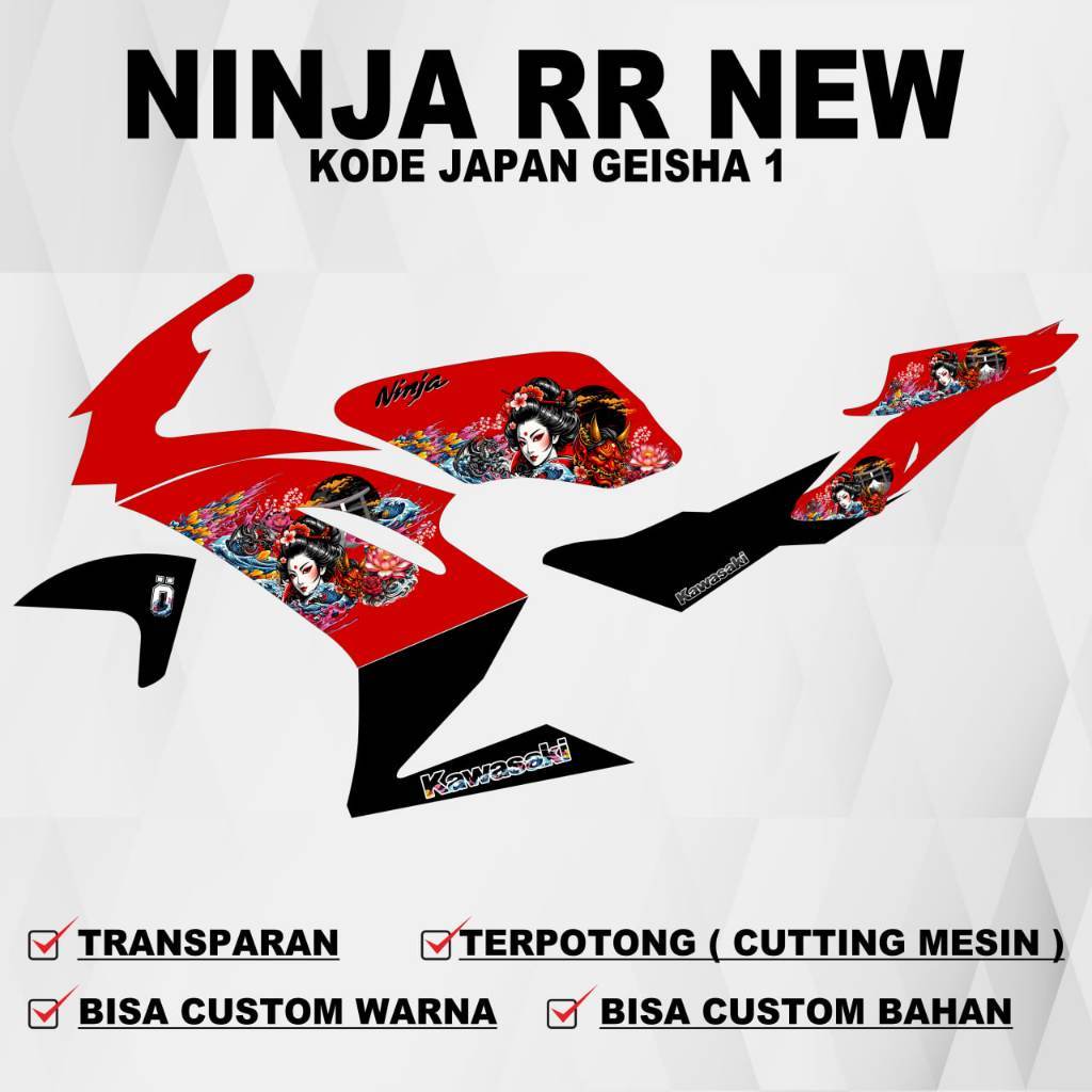 [COD][CUSTOM STIKER] Stiker Ninja RR New / Striping Ninja RR New / Stiker Sticker Decal Ninja RR New
