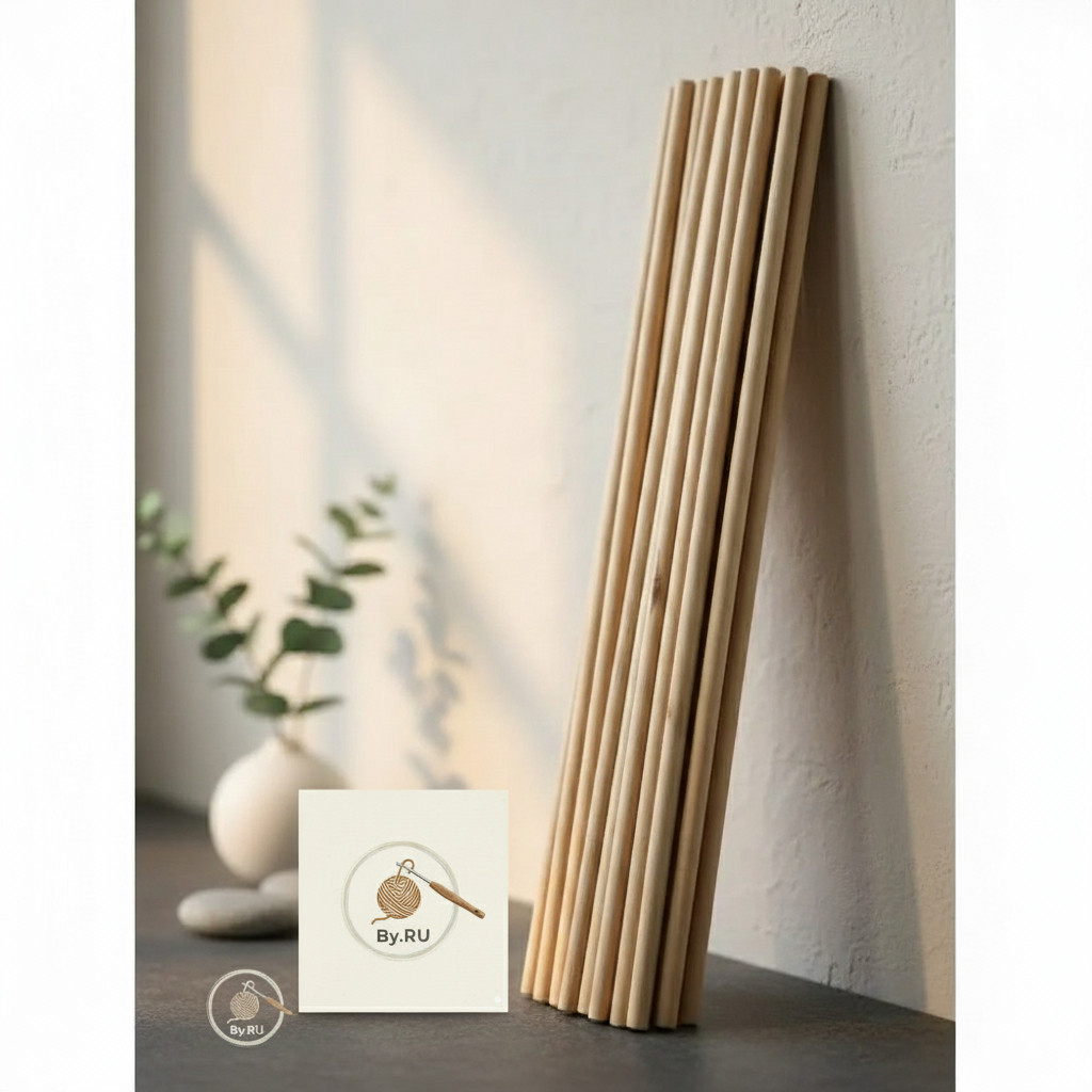 Kayu macrame dowel ramin bulat tebal 2cm