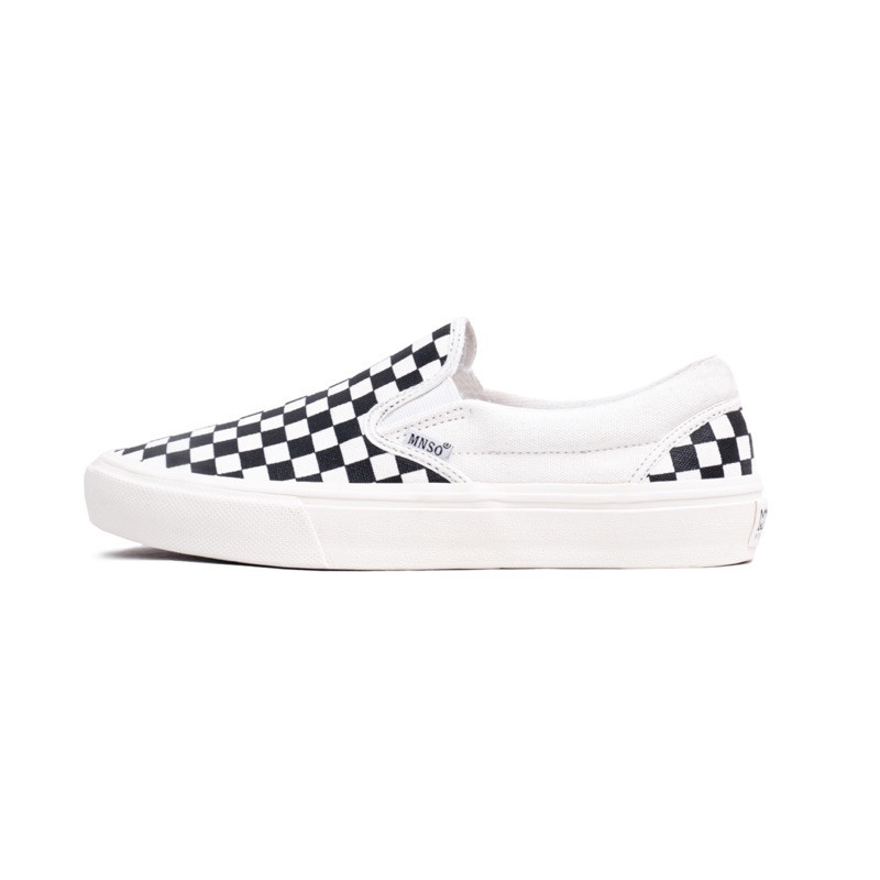 MinusOne Footwear - Chechkerboard Mono Slip-Ons Flat Shoes Antiselip Nyaman Elegan Fleksibel Unisex 