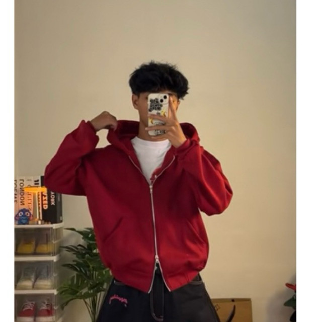 HOODIE BOXY DOUBLE ZIPPER VINTAGECLUB | ZIPPER HOODIE BOXY