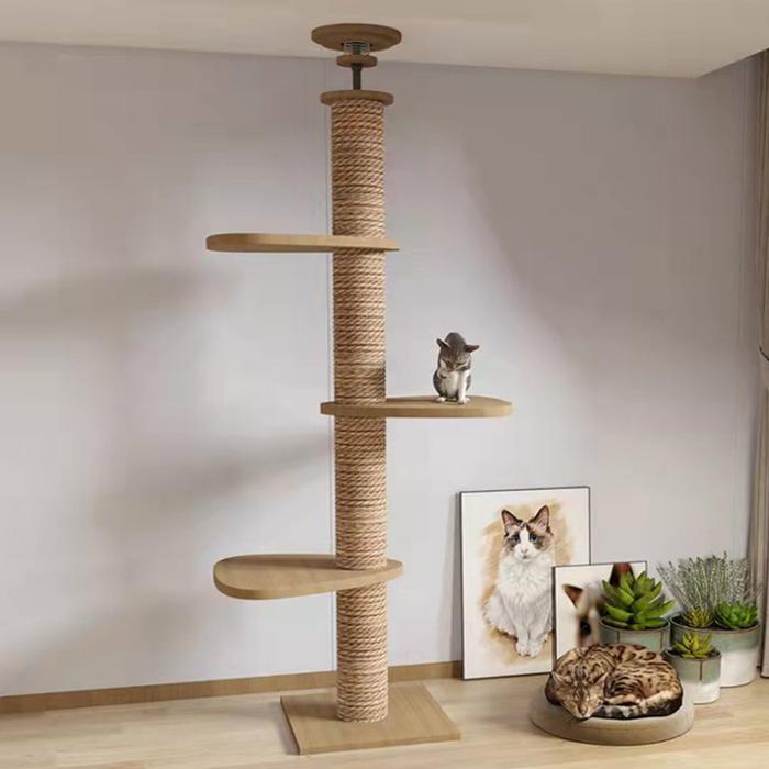 Cat Playground Premium dengan Scratcher, Cat Condo, Bed, Tower, Hammock untuk Kucing Persia - set 1