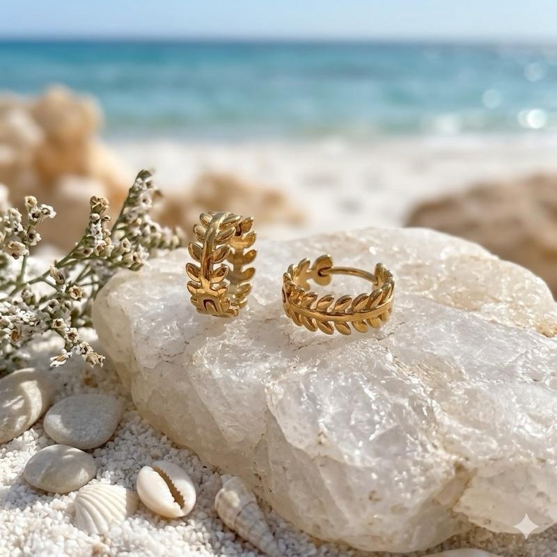 Anting capit titanium elegan anti karat fashion earings