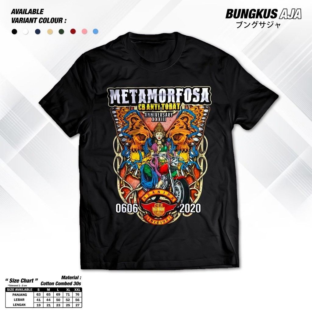 UrbanStyle Kaos Honda CB Metamorfosa Anti Tobat Anniversary XXIII Nganjuk Tshirt Racing Herex Baju D