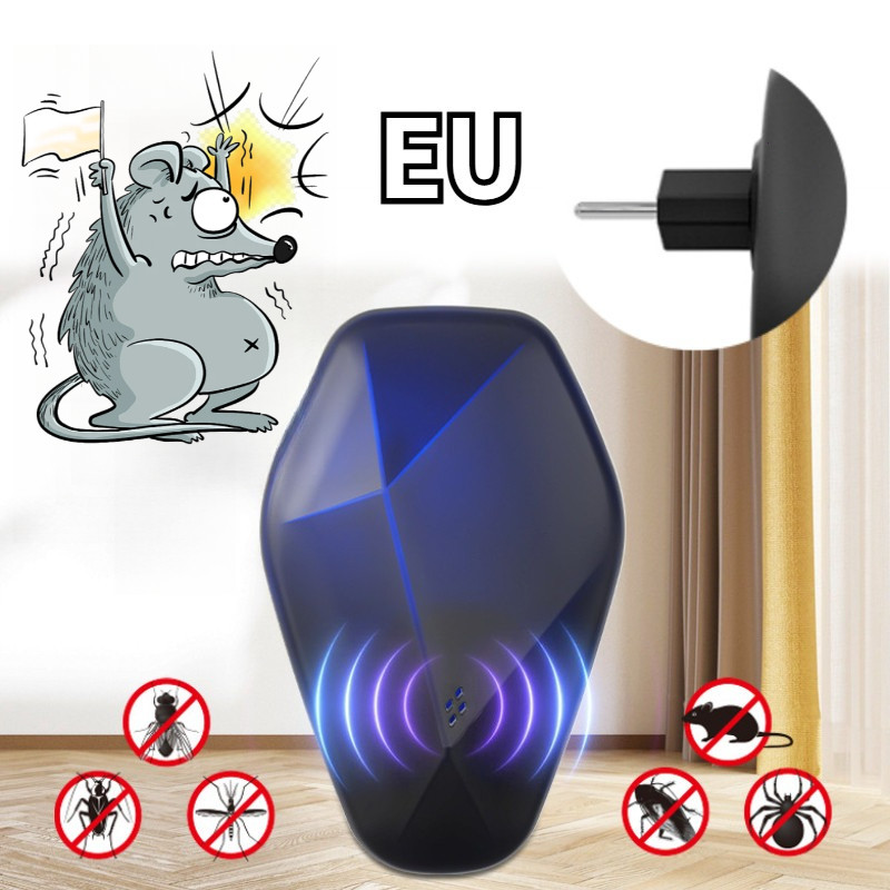 Ultrasonik Pengusir Tikus Anti Tikus Alat Ultrasonic Pengusir Tikus EU Pembasmi Tikus Elektrik Porta