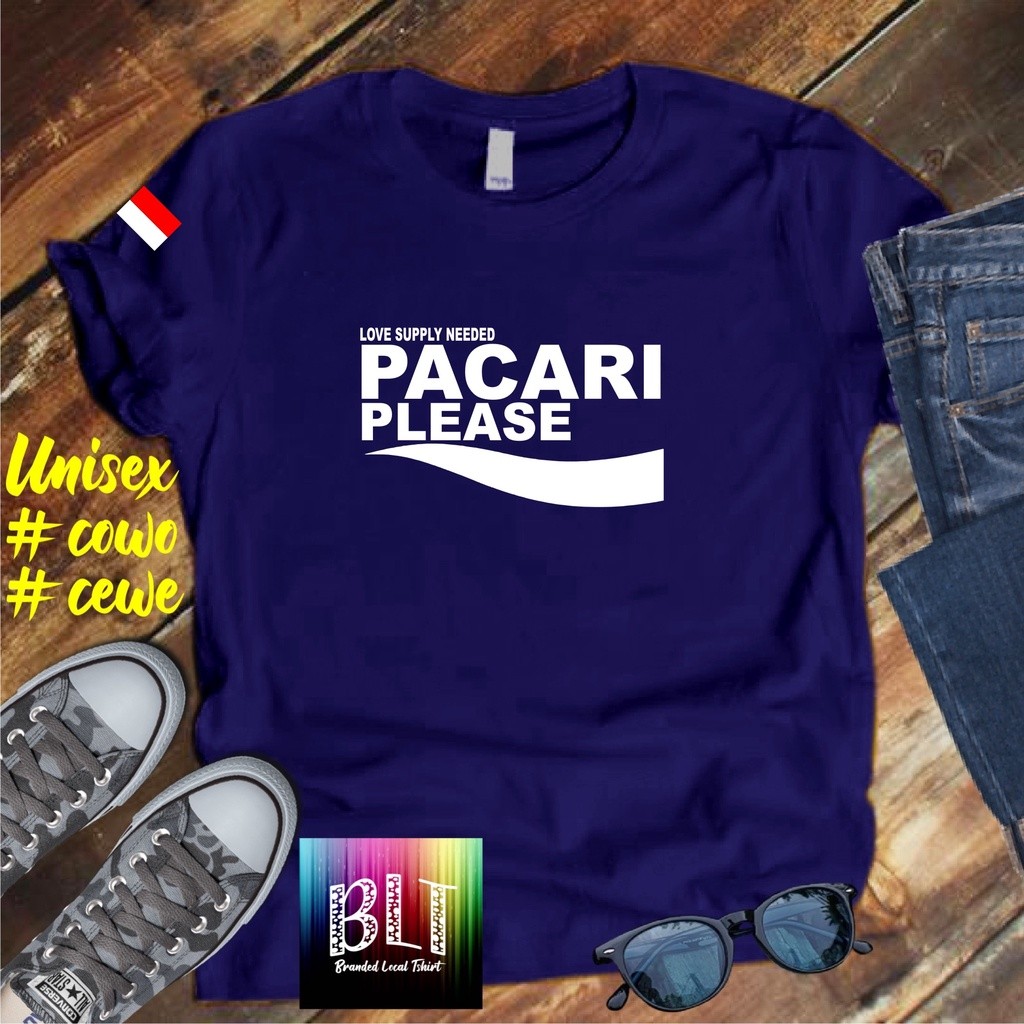 Cod Diskon Promo Murah/Kaos Pacari Please /KAOS EKSPRESI/KAOS HITS/KAOS BANDUNG/KAOS MURAH/KAOS DIST