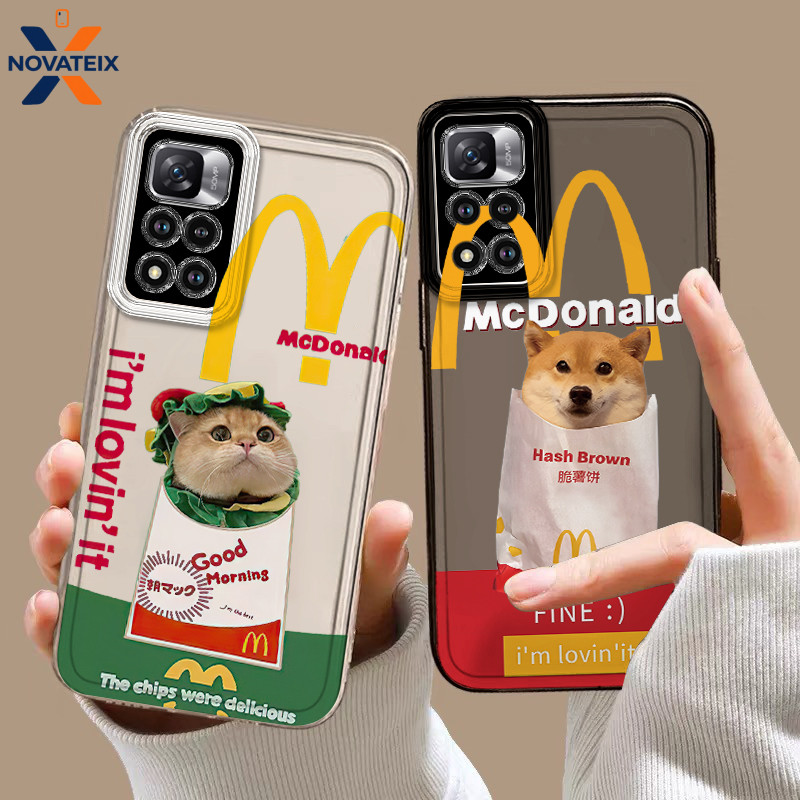 Case Redmi Note 14 5G 13 12 4G Redmi 14c 13c 13 4G 12 9c 10A 9A Note 10 9 4G anak kucing mcdonald ae