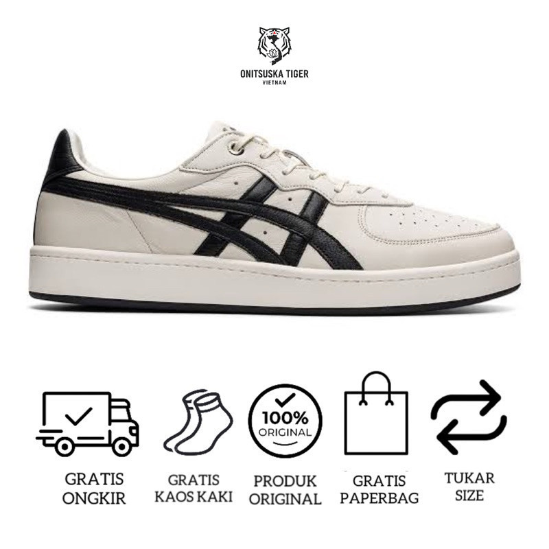 Sepatu Pria Onitsuka SD Gsm White Black Free Paperbag