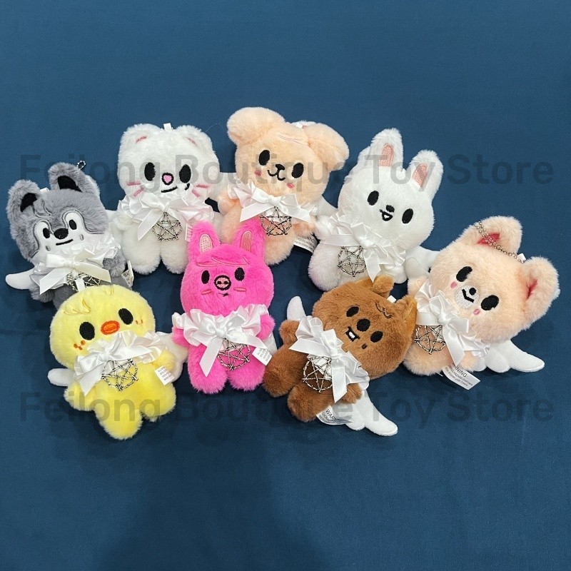 New Stray Kids Mini Animal Plush Toy Angel White Wings Cloak SKZOO Cute Plush Pent Thanksgiving Gift
