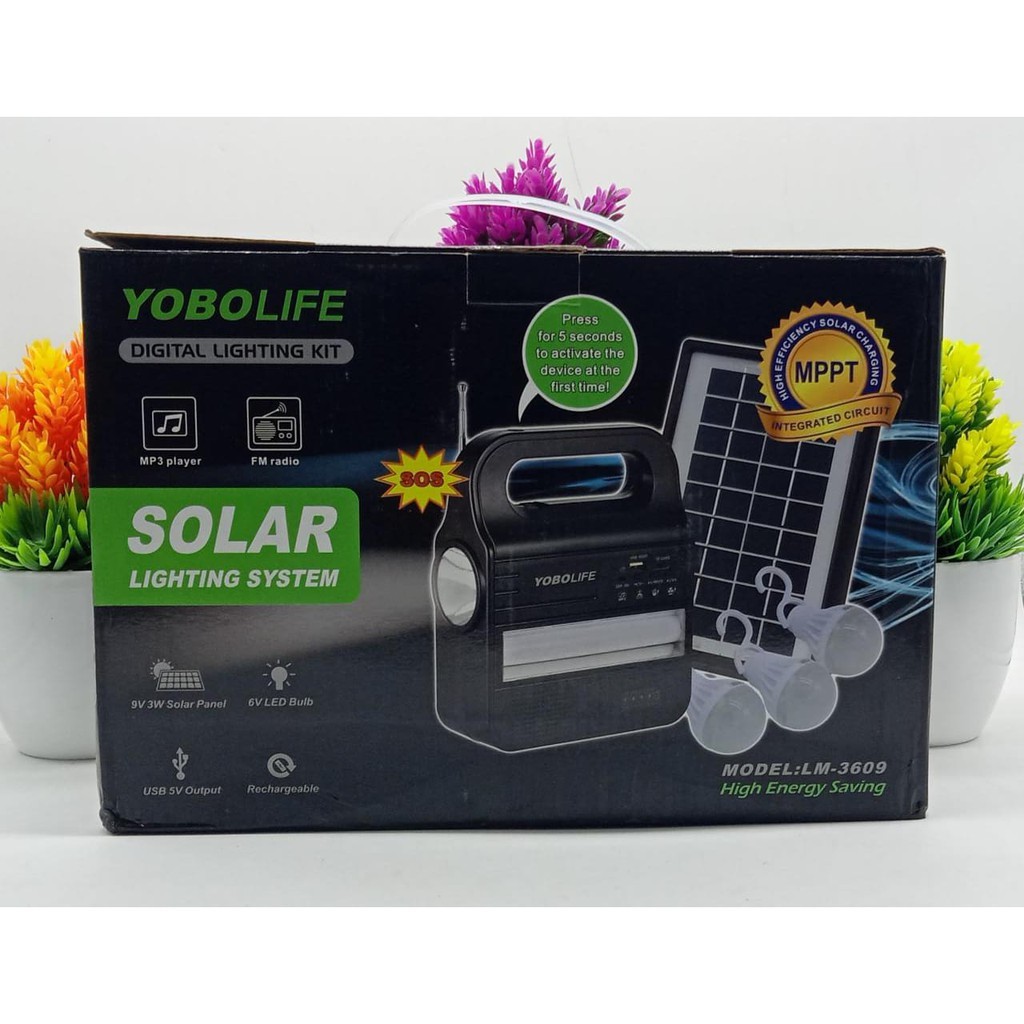 YOBOLIFE SOLAR LIGHTING SYSTEM LM-3609