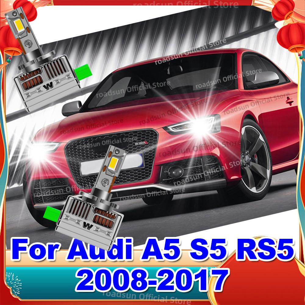 LED Headlight Canbus 50000LM 1:1 Xenon HID Light Bulbs 6000K For Au A5 S5 RS5 2008-2017 2009 2010 20