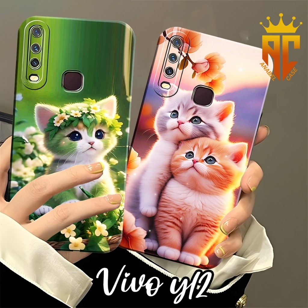 SOFTCASE VIVO Y12 Y12I Y15 Y17 Y19 Y30 Y30I Y50 Fashion Case Motif Kucing Cute- Case Vivo - Case Cut