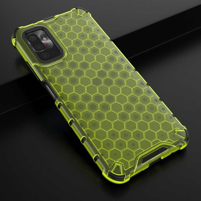 Xiaomi Redmi Note 10 5G - Honeycomb Hybrid Clear Armor Case Shockproof