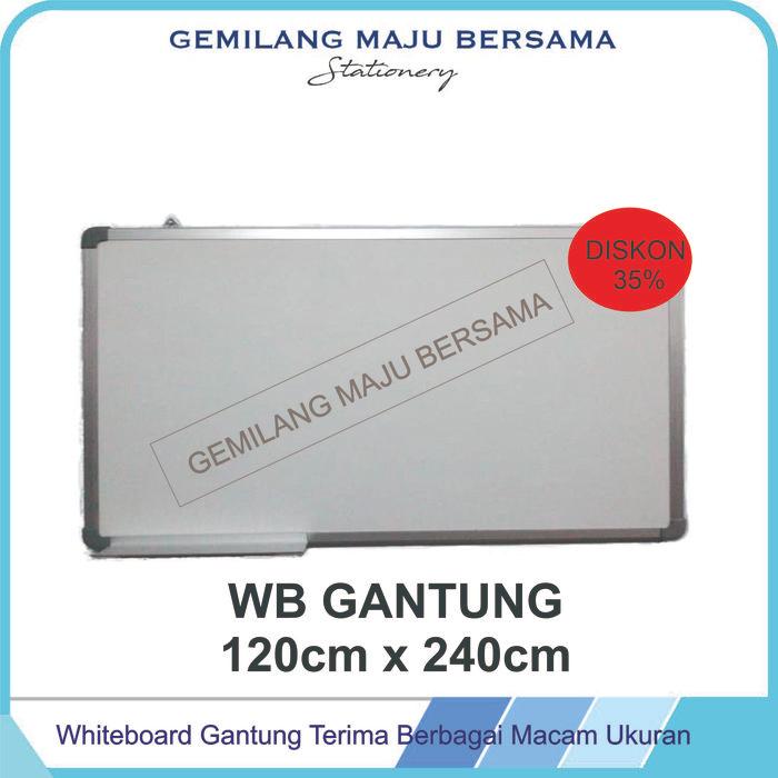 Whiteboard / Papan Tulis MAXI Gantung 120 x 240
