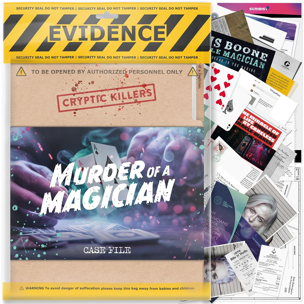 Cryptic Killers Unsolved murder mystery game - Cold Case Files Investigation Detective clues/evidenc