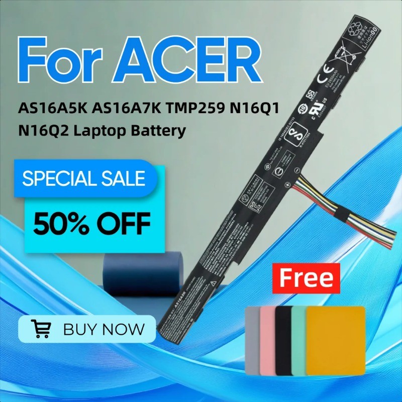 For ACER AS16A5K AS16A7K TMP259 N16Q1 N16Q2 Laptop Battery Give Away A Mouse Pad
