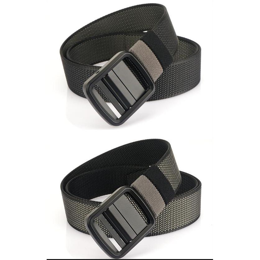 berkahlistrik store Bitzen Ikat Pinggang Pria Ganda Nylon Canvas 360° Gesper Putar Sabuk Berkualitas