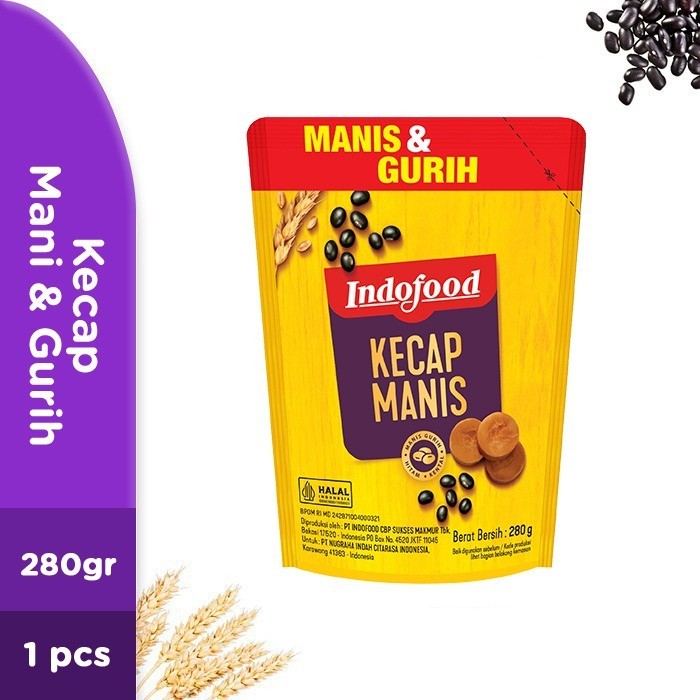 Kecap Indofood Manis & Gurih Refill 280 Gr