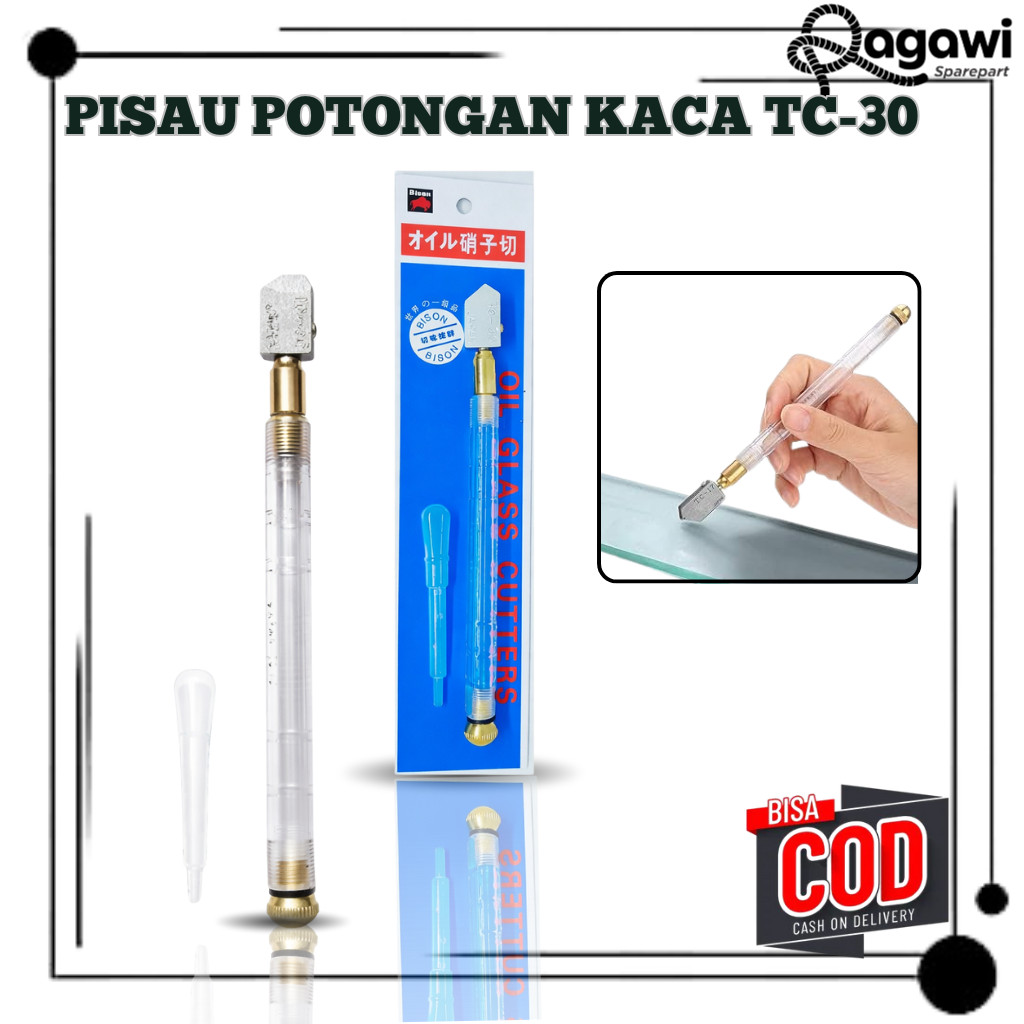 Termurah Alat Potong Pemotongan Kaca Pisau Pemotong Kaca RRT model toyo - BISON TC30 TC 30 TC-30