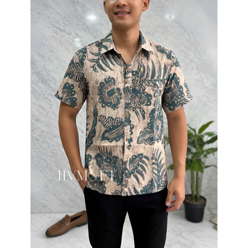 Kemeja batik pria lengan pendek BHK - 113BHK
