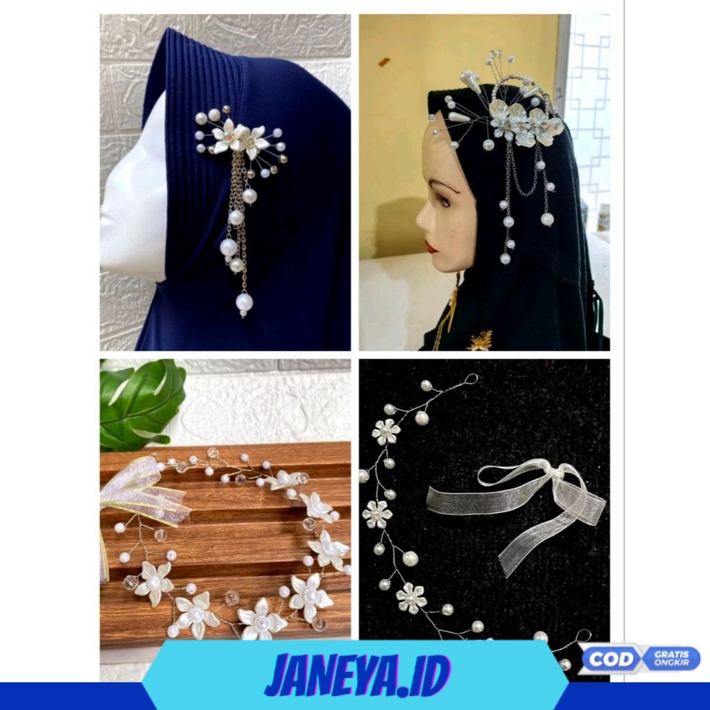 Ready [B.J.H] HEADPIECE CANTIK UNTUK HIJAB COCOK UNTUK WISUDA DAN IDUL FITRI | BROS JUNTAI CANTIK UN
