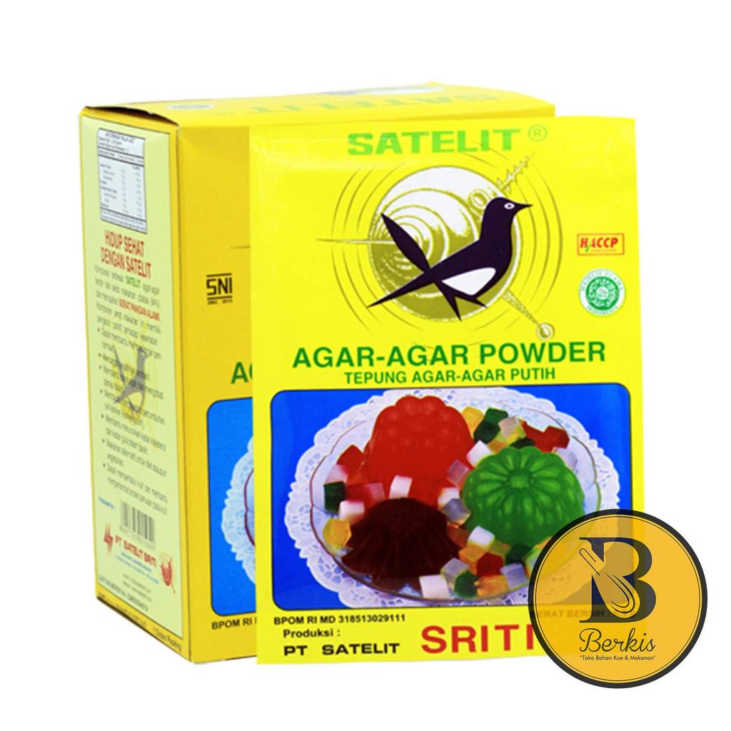 Agar Agar Satelit Sriti Plain / Putih / Bening 6,5 Gr