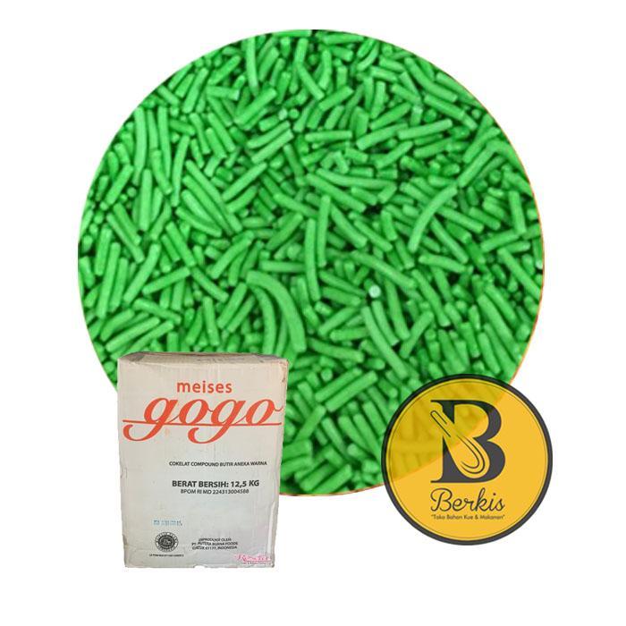 Meses Gogo Hijau 250 Gr Repack ; Meises Mesyes Warna Green