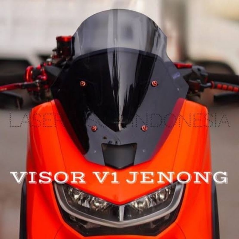 Windshield Nmax Model TDR V1 Jenong [Free Baut 4 Pcs] Winsil Nmax 2015-2019 Old & Nmax 2020-2022 New