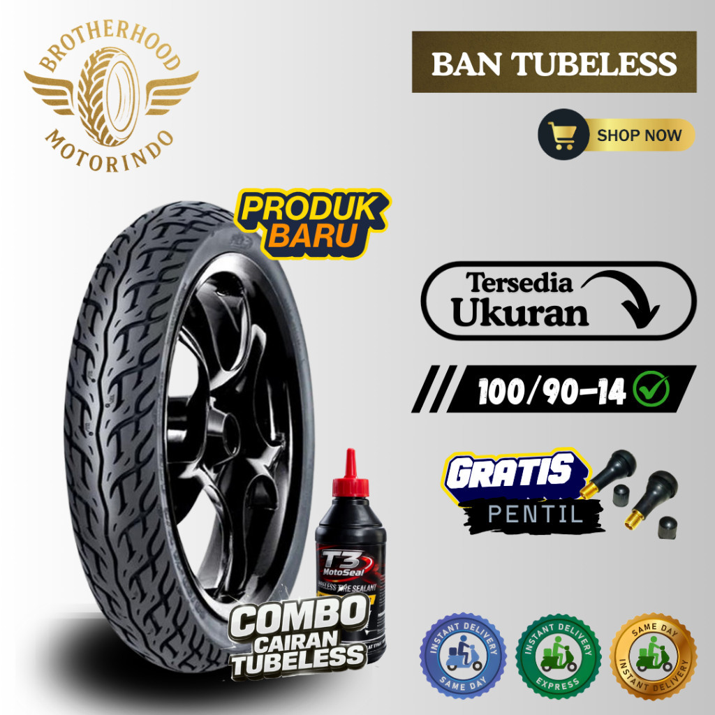 BAN FDR FLEMINO TUBELESS  100/90-14 / 100 90 14 / BAN TUBLES  FDR / BAN MOTOR RING 14 / BAN FDR RING