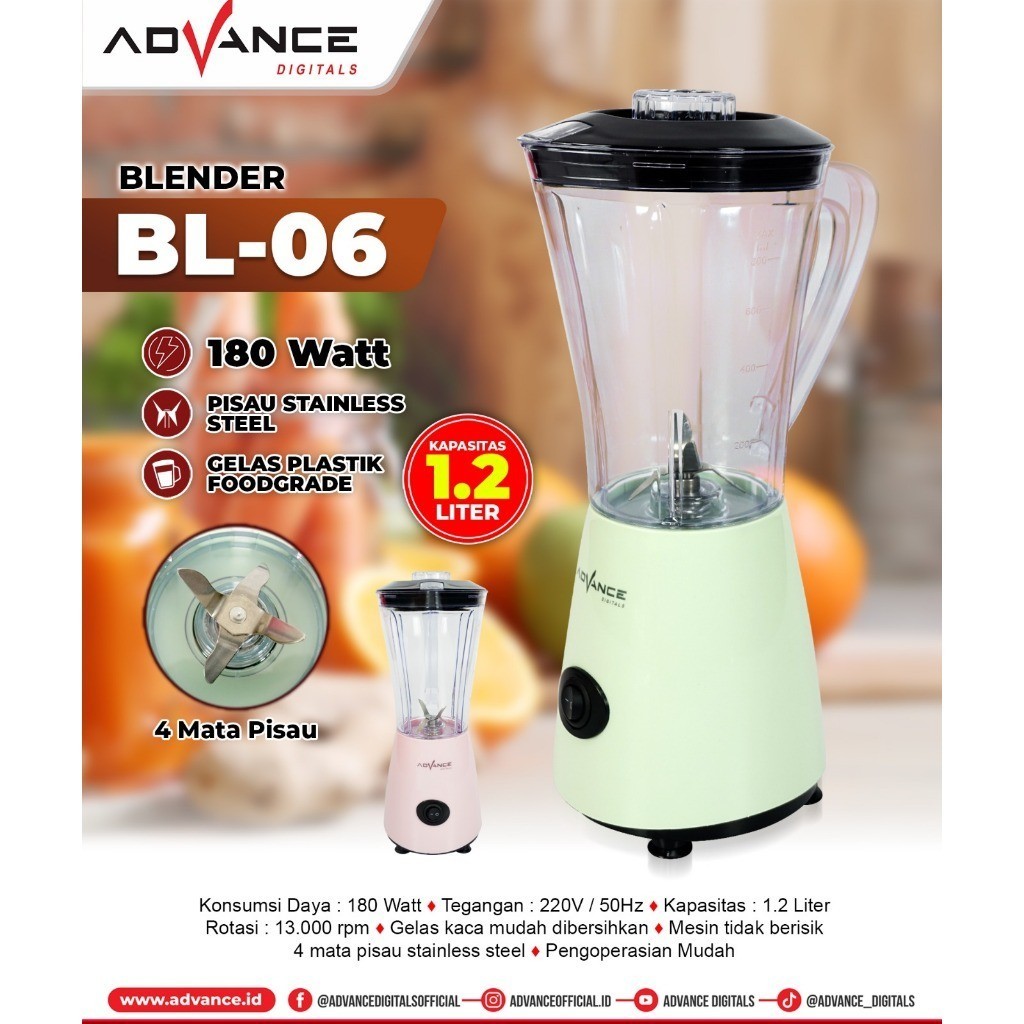 [BIYOOMART] Advance Blender Low Watt BL06 Advance Blender BL06 / Blender Jus - Blender Buah
