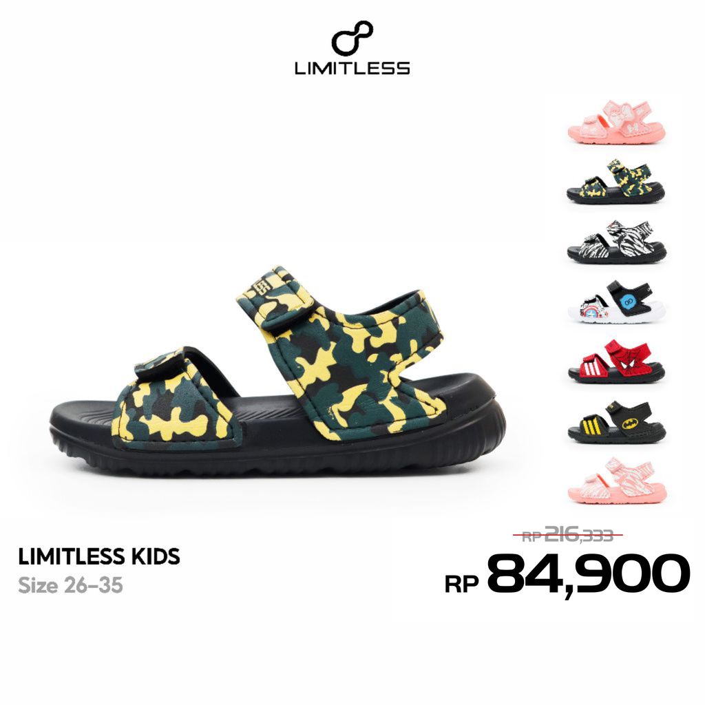 Limitless - Sepatu Sandal Anak Cowok Sendal Gunung Anak Laki Limitless Sandal Anak Cowok Karakter