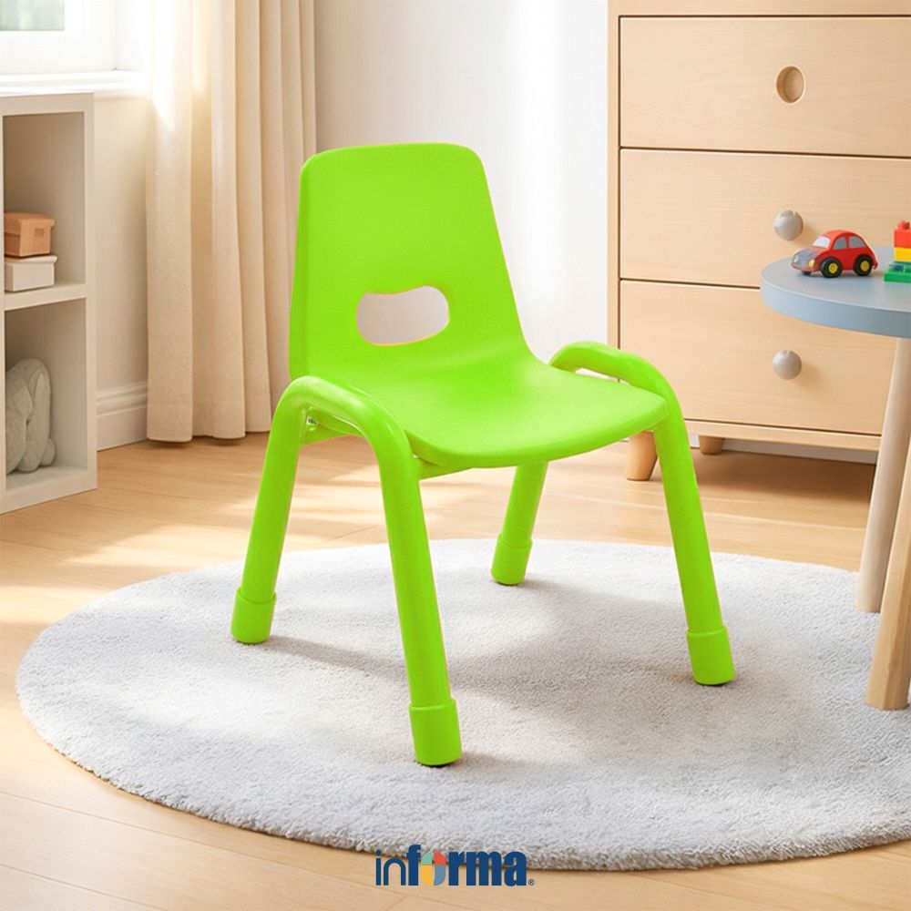 Informa Oya Kursi Anak - Hijau Tempat Duduk Anak Kids Chair Bangku Sandaran Bangku Plastik Balita Ku