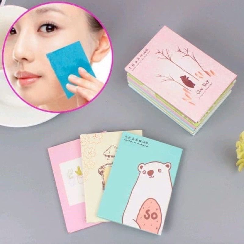 VHP - Kertas Linen Tissue Penyerap Minyak Tisu Linen Muka 50Pcs / Tisu serap minyak Oil Control Film